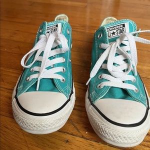 Converse Lace-Up Low Canvas Casual Shoes Unisex’s M 7 W 9 Teal